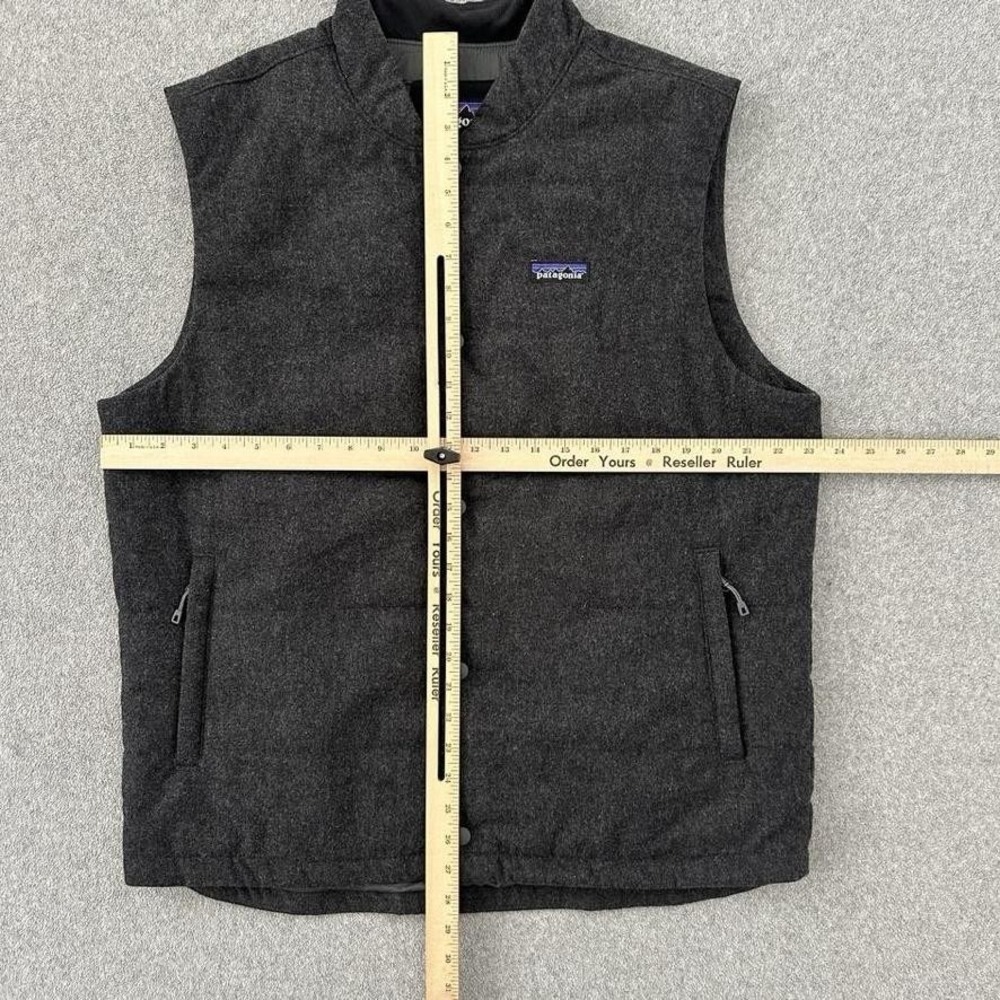 Patagonia Vest Mens Large Gray Wool Snap Front Lined Zip Pockets STY 27440 FA18 - Picture 4 of 9